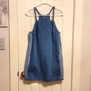 Two tone denim dress